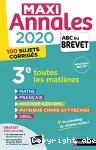 Maxi annales brevet 2020 - 3e toutes les matières